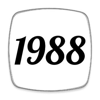 1988 Vintage 1988 Anniversaire Rétro 1988 Cadeau - Magnet carré - blanc - Devant