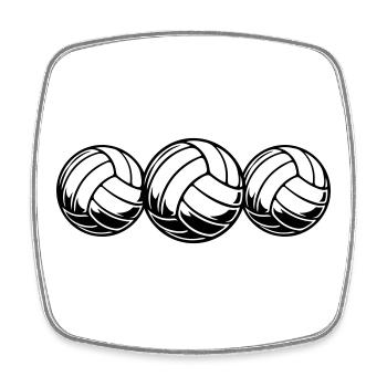Volleyball Ball Team - Square fridge magnet - white - Front