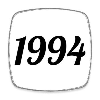 1994 - Magnet carré - blanc - Devant