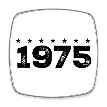 Made in 1975 - Square fridge magnet - white - Front