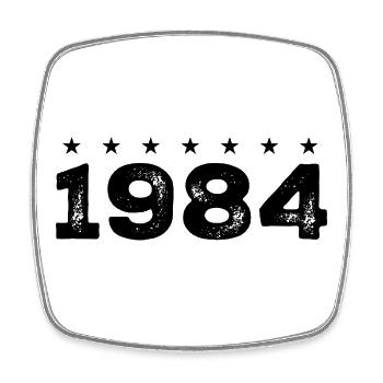 Made in 1984 - Square fridge magnet - white - Front