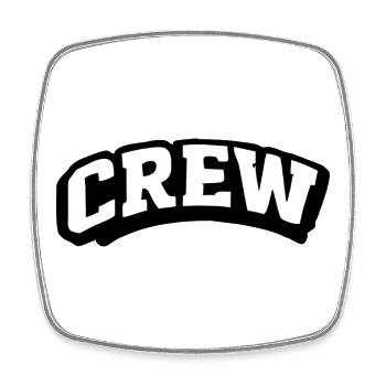 crew - Square fridge magnet - white - Front