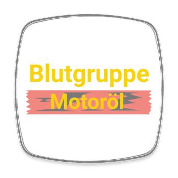 Blutgruppe Motoröl  - Viereckiger Kühlschrankmagnet - Weiß - Vorne