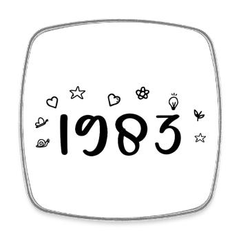 1983 Anniversary 1983 Retro 1983 - Square fridge magnet - white - Front