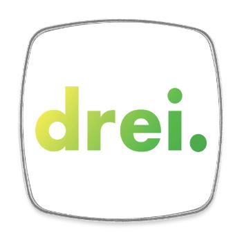 3. Geburtstag Kindergeburtstag Drei - Viereckiger Kühlschrankmagnet - Weiß - Vorne