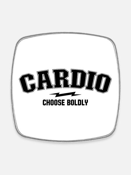 Varsity Arch - Cardio Dept - Square fridge magnet - white