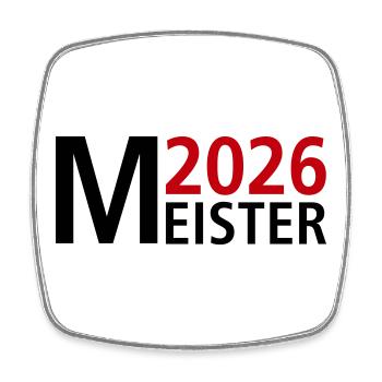 Meister 2026 Meisterschaft - Viereckiger Kühlschrankmagnet - Weiß - Vorne