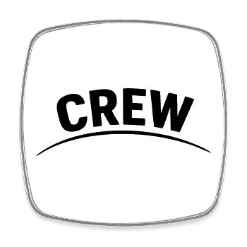crew - Square fridge magnet - white - Front