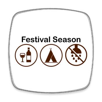 Festival Season – Camping & Party Humor Design - Viereckiger Kühlschrankmagnet - Weiß - Vorne