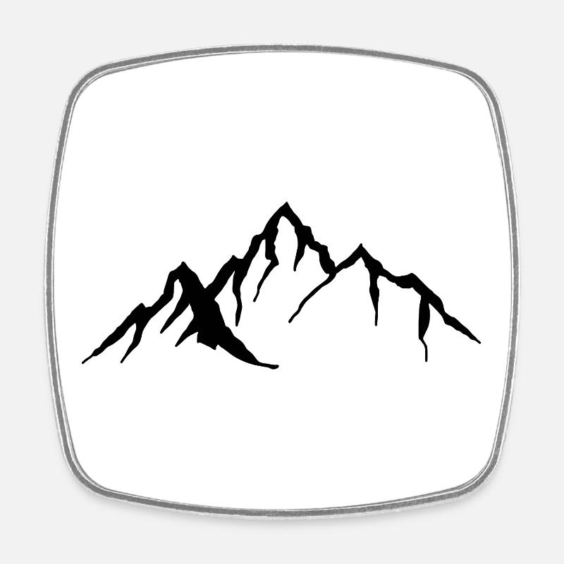 Mountains Hiking Mountain fans - Square fridge magnet - white