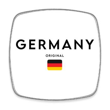 German pride, minimalist sleek design - Square fridge magnet - white - Front