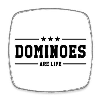 Dominoes Are Life : Le Look des Passionnés - Magnet carré - blanc - Devant