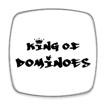 King of Dominoes: Urban Black Crown - Viereckiger Kühlschrankmagnet - Weiß - Vorne