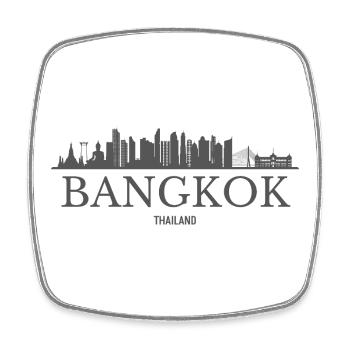 Bangkok, Thailand, Bangkok Skyline - Viereckiger Kühlschrankmagnet - Weiß - Vorne