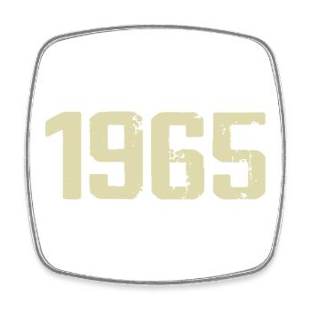Jubiläum 1965 - Viereckiger Kühlschrankmagnet - Weiß - Vorne