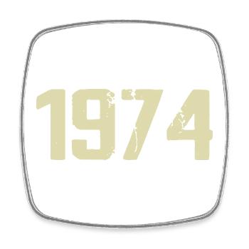 Jubilee 1974 - Square fridge magnet - white - Front