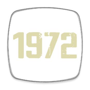 Jubiläum 1972 - Viereckiger Kühlschrankmagnet - Weiß - Vorne