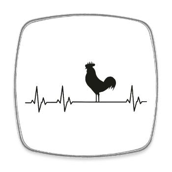 Chickens Fans - - Rooster - Chicks - Square fridge magnet - white - Front