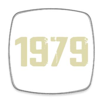 Jubilee 1979 - Square fridge magnet - white - Front