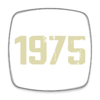 Jubiläum 1975 - Viereckiger Kühlschrankmagnet - Weiß - Vorne