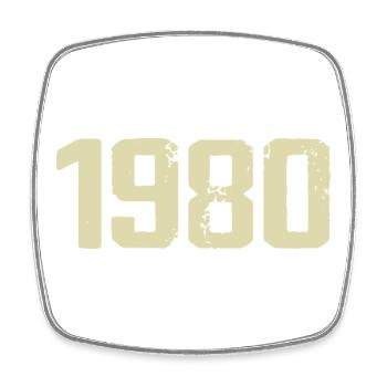 Jubilé 1980 - Magnet carré - blanc - Devant