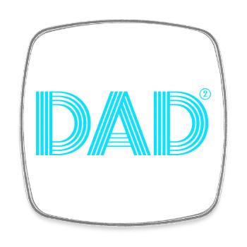 Gemini Father Gemini Dad - Square fridge magnet - white - Front