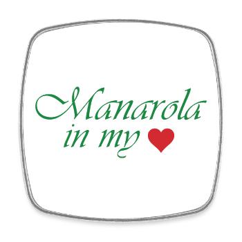 Manarola in my Heart  - Square fridge magnet - white - Front