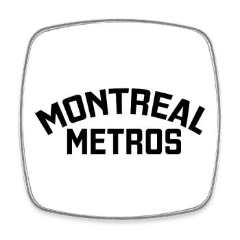 Métro de Montréal - Magnet carré - blanc - Devant