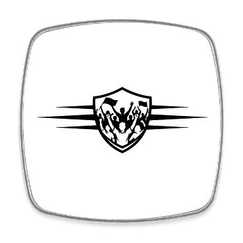 Fans cheering icon - Square fridge magnet - white - Front