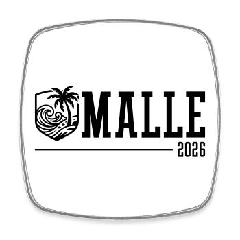 Malle 2026 Palm Trees Beach Mallorca - Square fridge magnet - white - Front