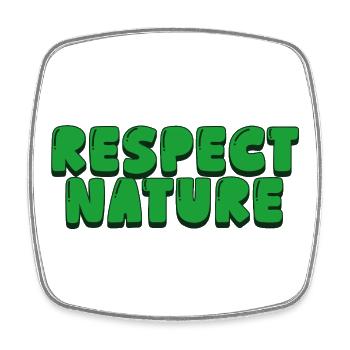 Respecter la nature - Magnet carré - blanc - Devant