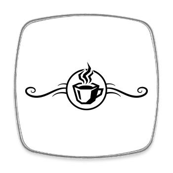 Coffee Symbol Coffee - Square fridge magnet - white - Front