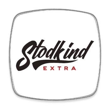 Stodkind Extra Black - Square fridge magnet - white - Front