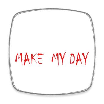 Go Ahead Make My Day Dirty Harry Clint Eastwood  - Square fridge magnet - white - Front