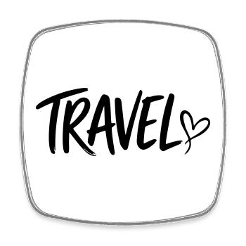 travel - Viereckiger Kühlschrankmagnet - Weiß - Vorne