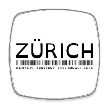 ZURICH - Square fridge magnet - white - Front