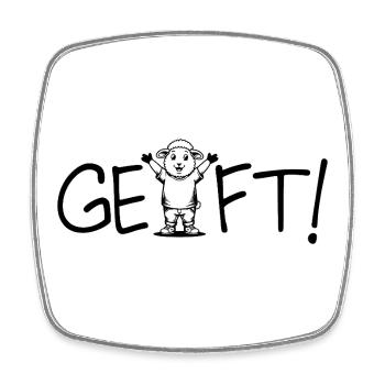 Done! Sheep - Square fridge magnet - white - Front