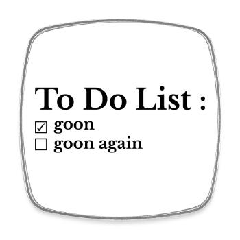 To-Do List Drôle : Ma Liste de Choses à Faire - Magnet carré - blanc - Devant