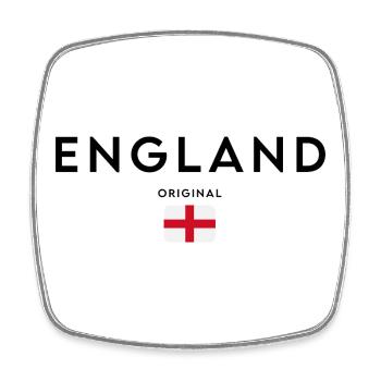 Flagge Englands, elegantes minimalistisches Design - Viereckiger Kühlschrankmagnet - Weiß - Vorne