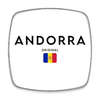 Andorranischer Stolz, minimalistisches, elegantes Design - Viereckiger Kühlschrankmagnet - Weiß - Vorne