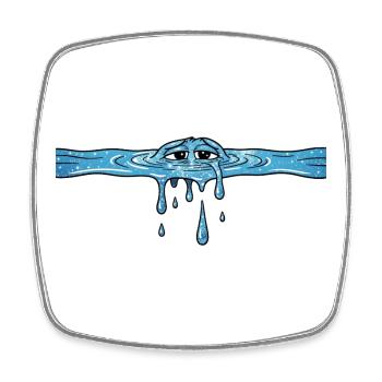 wasser meer - Viereckiger Kühlschrankmagnet - Weiß - Vorne