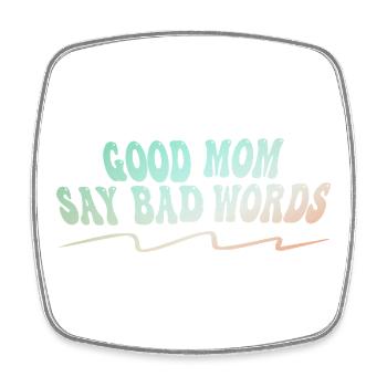 Gute Mama Flucht Lustiges Mutter Sprüche Design - Viereckiger Kühlschrankmagnet - Weiß - Vorne