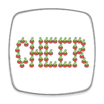 Tomatoes cheer - Square fridge magnet - white - Front