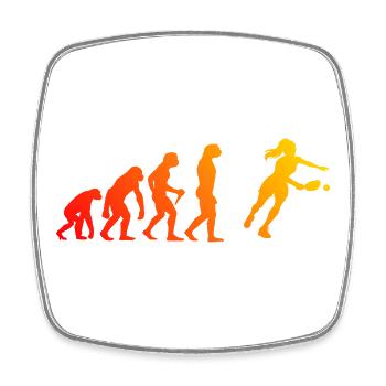 Pickleball Trainer Geschenkidee für den Geburtstag - Viereckiger Kühlschrankmagnet - Weiß - Vorne