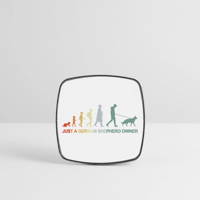 Evolution German Shepherd Owner Square fridge magnet