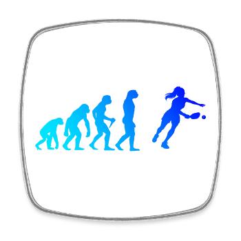 Pickleball Community Motiv rund um Pickleballsport - Viereckiger Kühlschrankmagnet - Weiß - Vorne