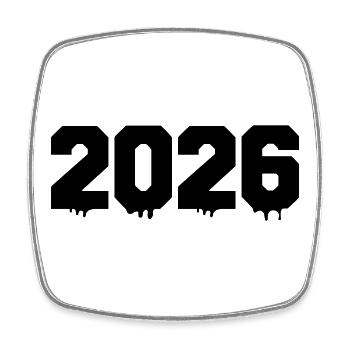 2026- - Magnet carré - blanc - Devant