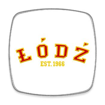 Łódź Est. 1966 - Square fridge magnet - white - Front
