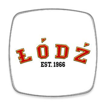 Łódź Est. 1966 - Square fridge magnet - white - Front