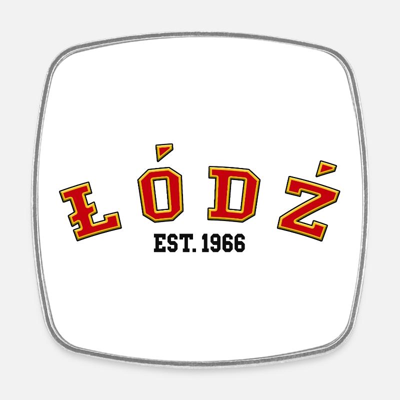 Łódź Est. 1966 - Square fridge magnet - white